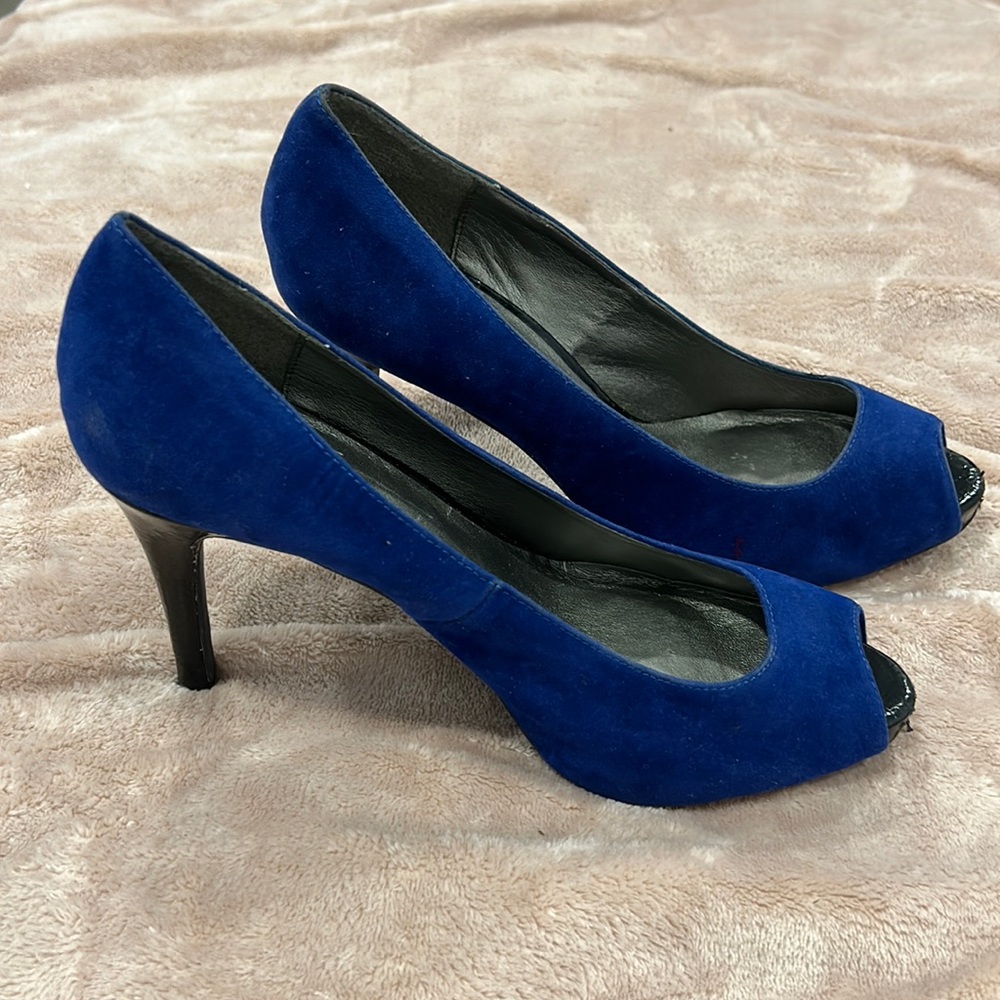Worthington blue velvet, size 10